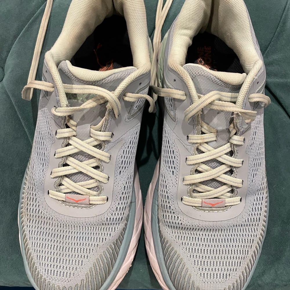 Hoka Bondi 7 Women's light Blue Athletic Shoes